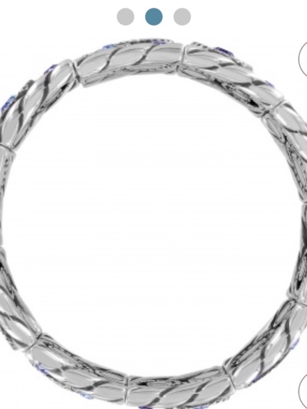 💜🆕💙BRIGHTON Halo-Silver Tanzanite Bracelet NWT - Picture 2 of 4